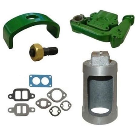 Aic Replacement Parts B3641R New Intake Exhaust Manifold w/ Clamp Gaskets Heat Exchange Fits John Deer B3641R-CMPLTKIT
